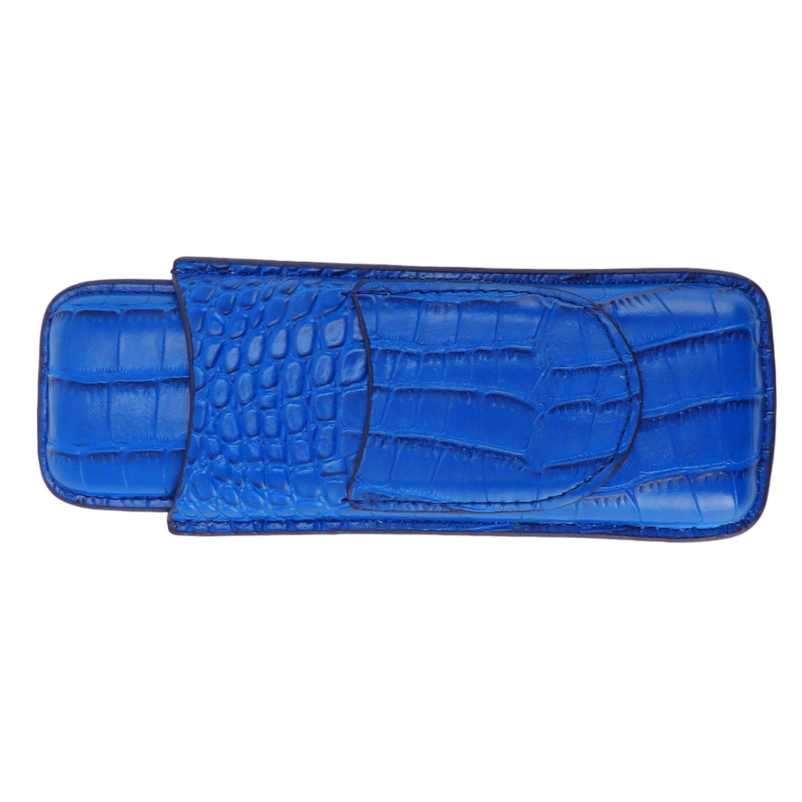 Cigar Case Holder Soft Leather Portable Wear Resistant Vintage Cigar Humidor for Birthday Blue โ image 5