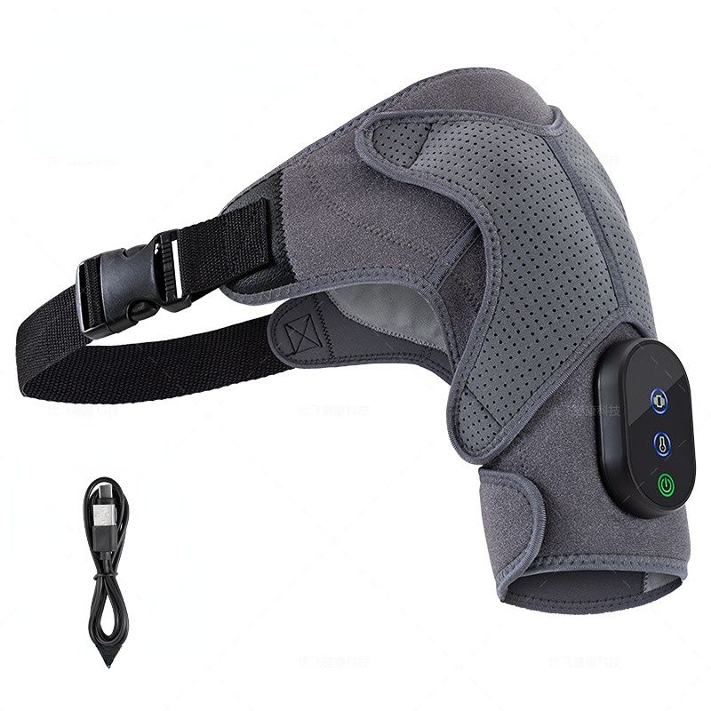 Smart Shoulder Massager: Graphene Heat & Dual-Freq Vibration, 3 Modes, Relieves Neck Fatigue.(grey)