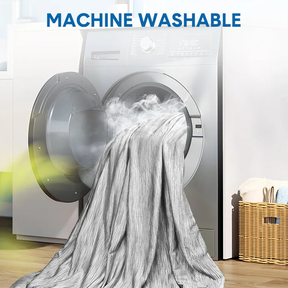 Summer Cooling Blanket90"x90" Lightweight Breathable Ice Cooling Throw Soft Cold Blankets for Bed Sofa or Couch Keeps Hot Sleepers Cool Large 229x228cm Grey โ image 6