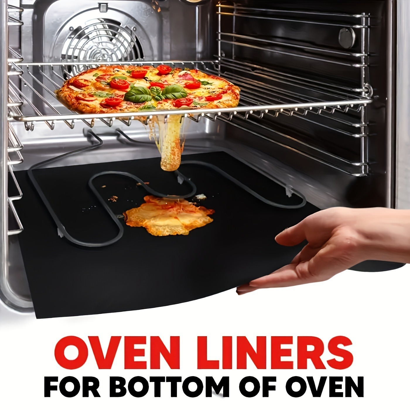 4-Pack 33x40cm Reusable Drip Guard for Ovens, Grills & Microwaves - High-Temperature Resistant Fiberglass Baking Sheet, Heavy Duty & Easy Clean