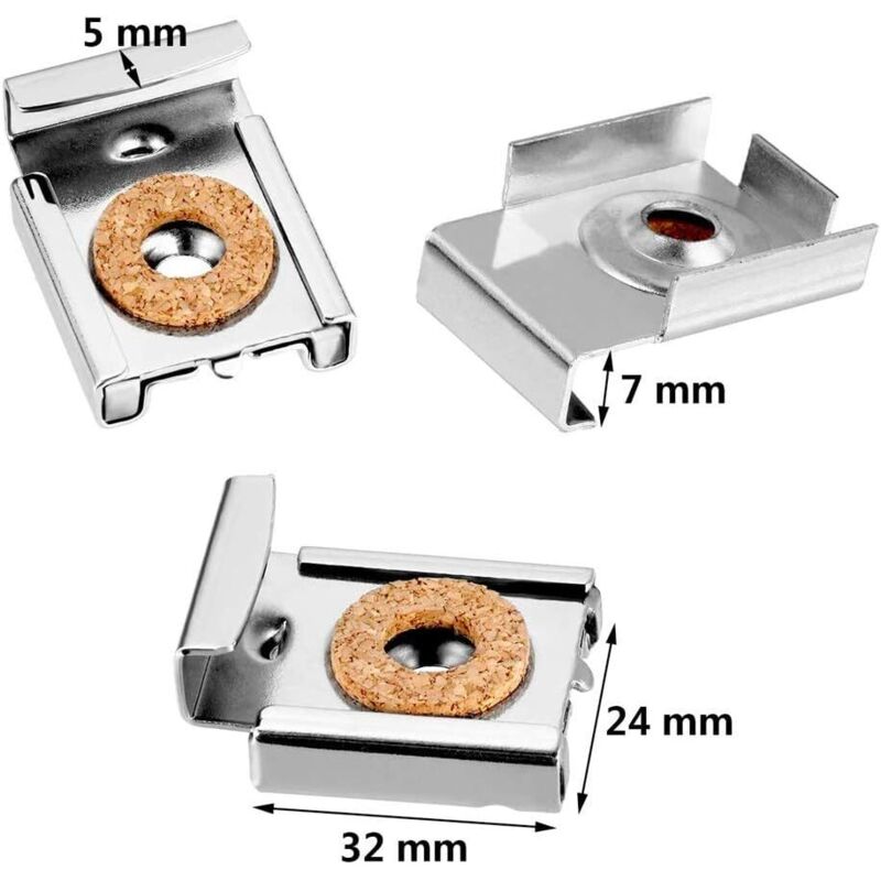 Adjustable Wall Mount Mirror Clip Mirror Clamp — image 4