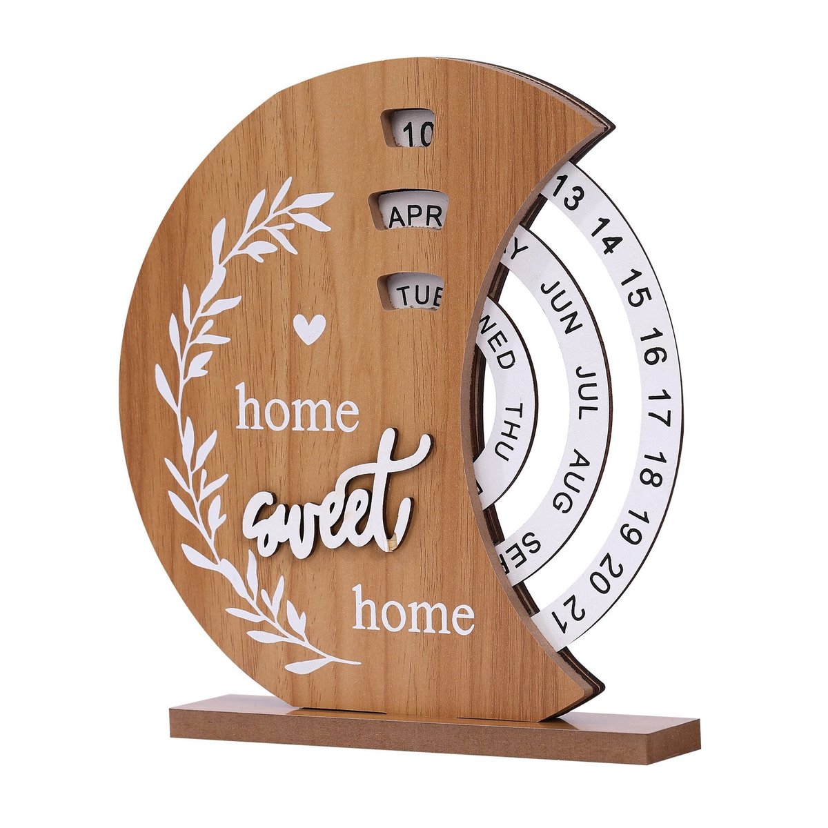 Calendar - Wooden Perpetual Calendar - Vintage Rotating Calendar - Suitable for Home Offices - Perfect Home Decor - Excellent Choice for Housewarming or Thank