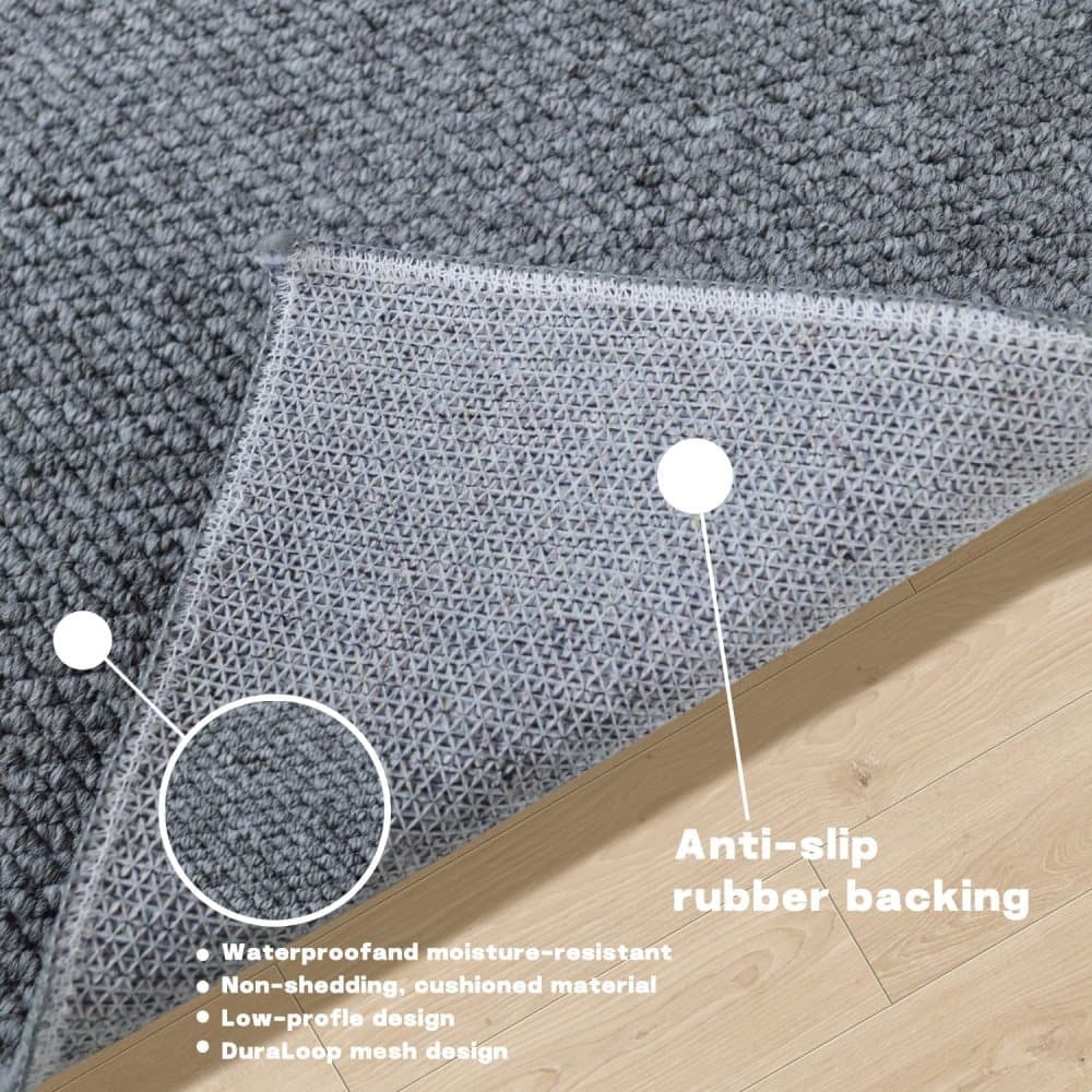 Non-Slip Jute-Like Doormat for Indoor Outdoor Use, Dust-Resistant Quick-Absorbing Welcome Mat, 40x60cm, Gray — image 6