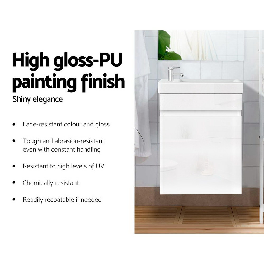 Cefito Vanity Unit 400mm with Basin White — image 6