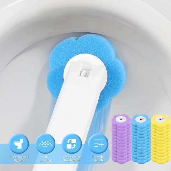 36 Piece Toilet Brush Replacement Heads - With Cleaning Solution & Fragrance - 360° Deep Cleaning - For Hard-to-Reach Corners — image 5