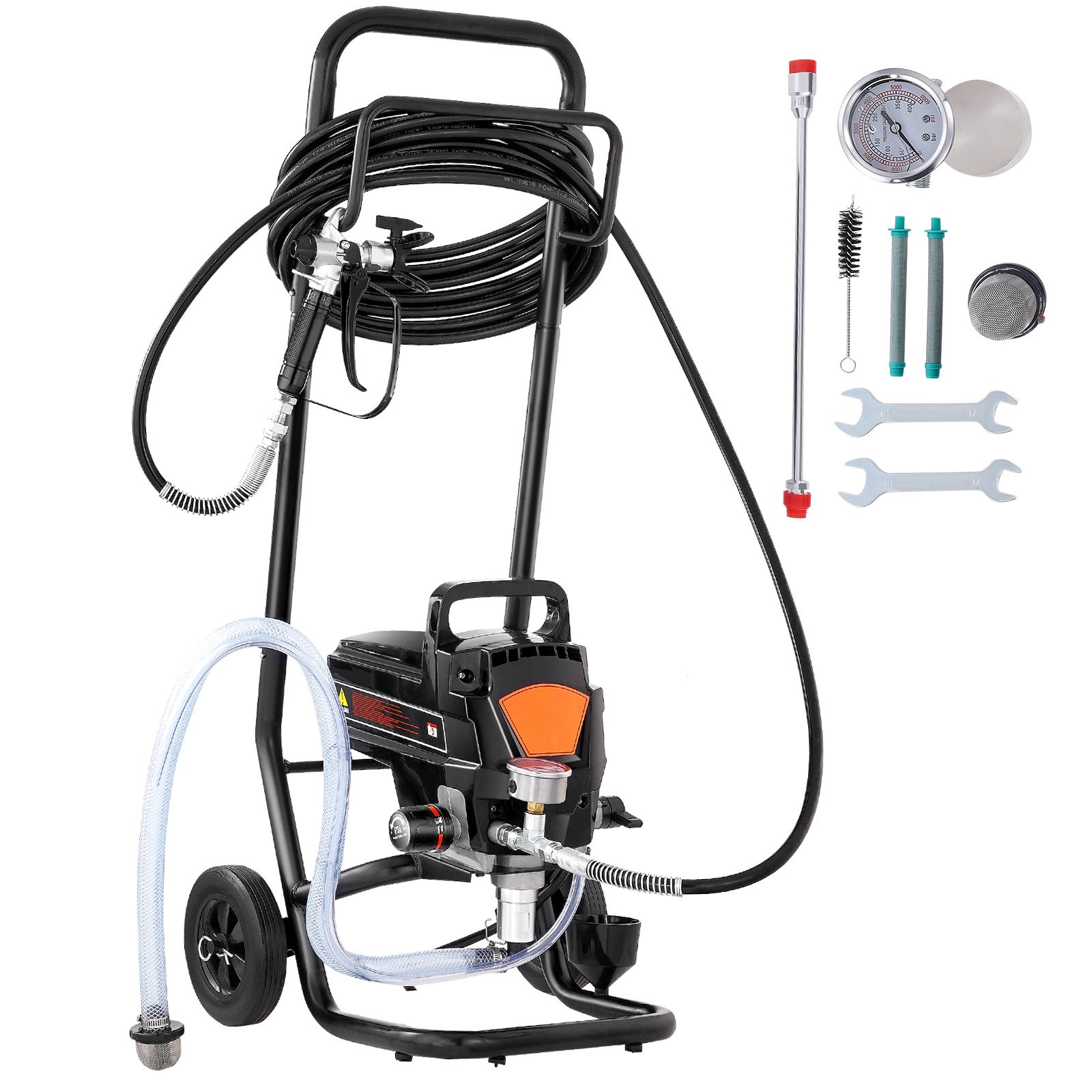 Stand Airless Paint Sprayer, 950W 3000PSI High Efficiency Electric Airless Sprayer With Cart, Fine And Even Painting Effect, Paint Sprayers for Home