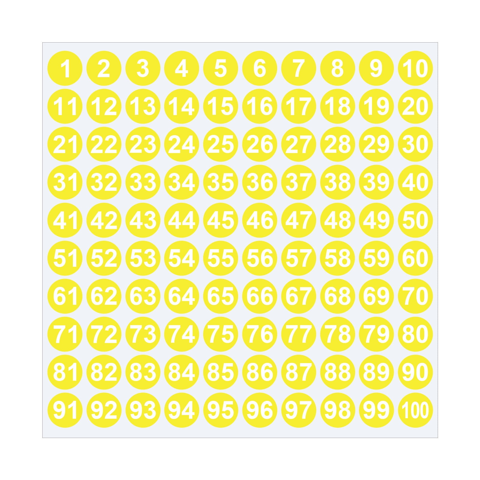 1 Inch Round Number Stickers,1-100 Multi-Color Self-Adhesive Labels for Mailbox,Scrapbook,and DIY Crafts,Easy to Peel and Stick on Various Surfaces,Durable