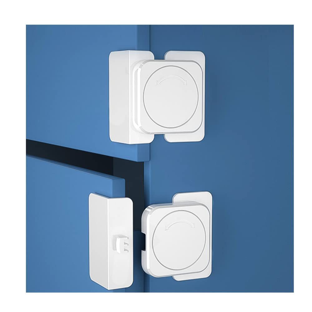 4 Pack Child Safety Cabinet Locks, Baby Safety Hidden Lock for Cabinets and Drawers Without Drilling, Baby Proofing Latches
