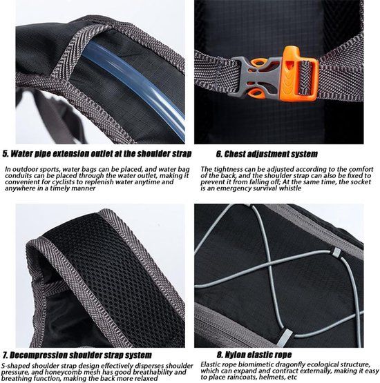 Outdoor Sports backpack water bladder, Cycling leisure mountaineering running hiking shoulder water bladder backpack, Pink โ image 5