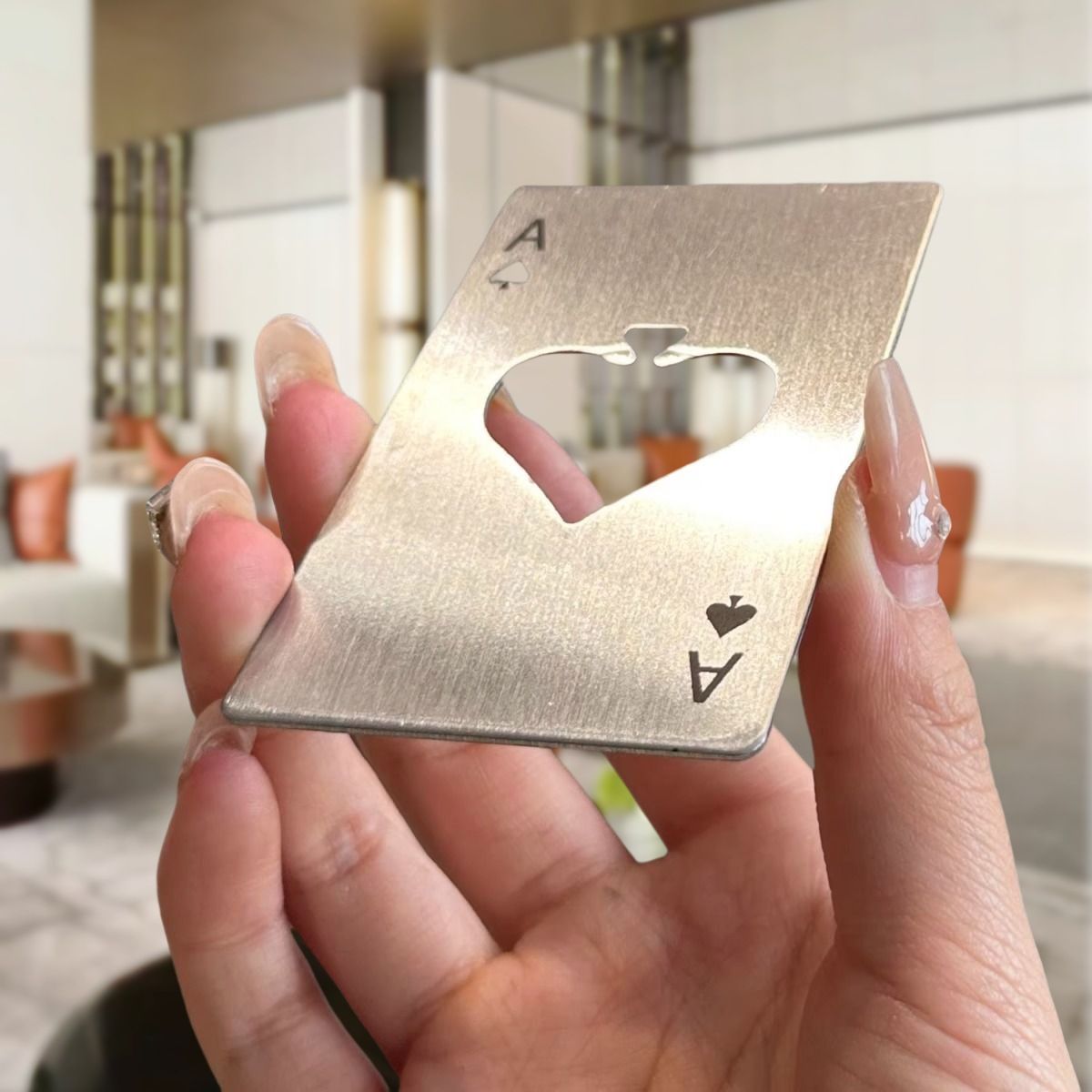 Bottle Opener- Bottle Opener Credit Card Size Pocker Cap Opener Portable Stainless Steel Can Opener ( Silver) — image 3