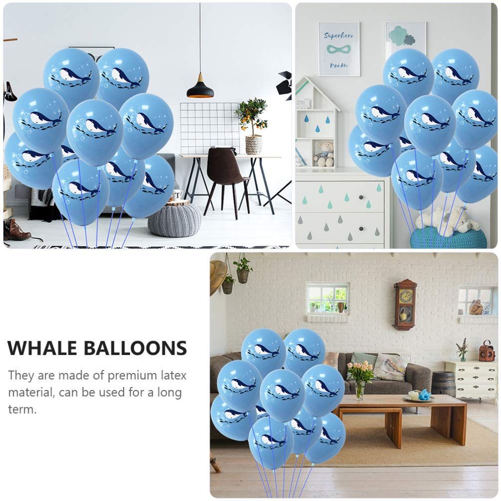 10pcs Balloon Party Ornaments Party Decoration Shark Theme Layout Marine Party Ornament Party Decoration Baby Emulsion Animal — image 3