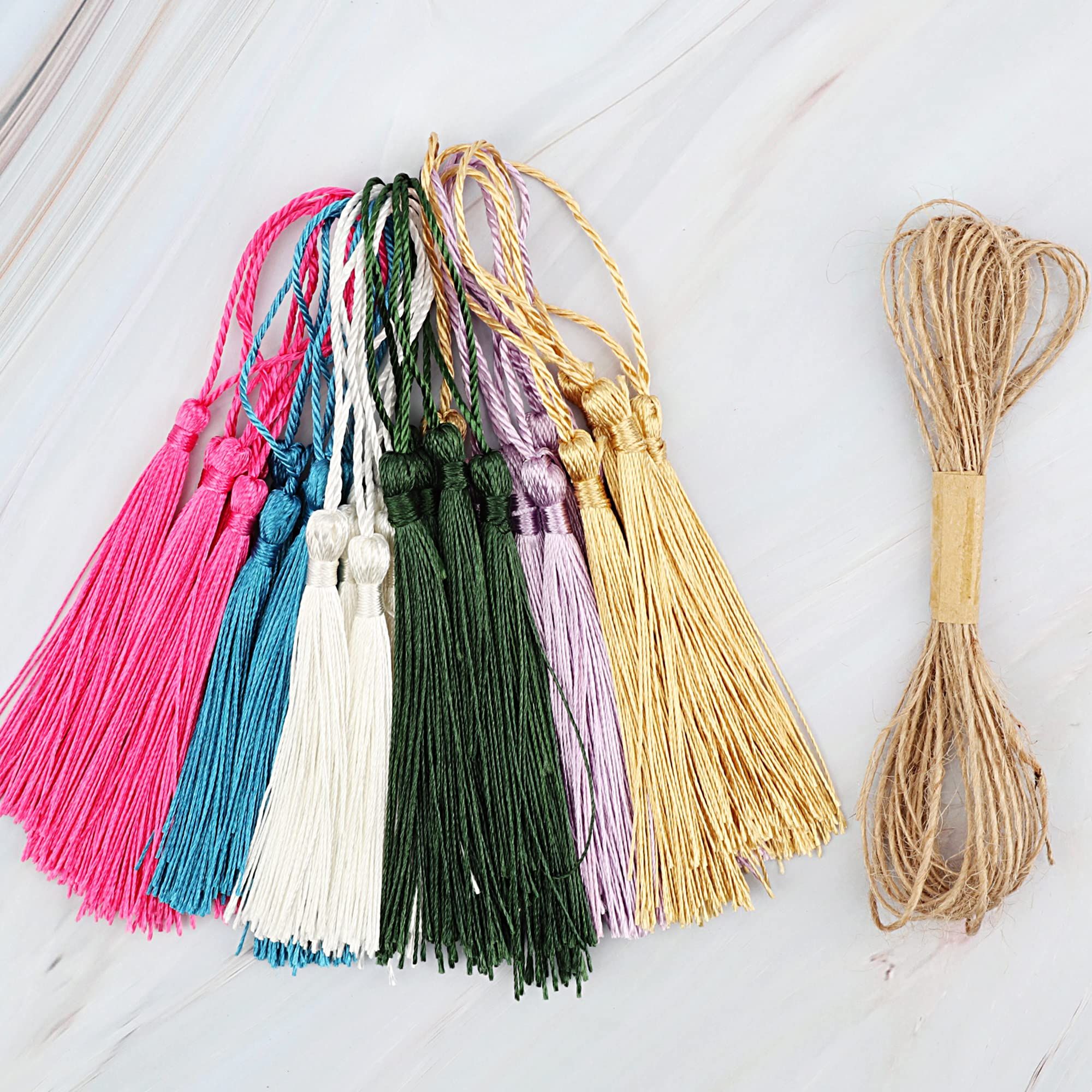 Acrylic Bookmarks Blanks Bulk 31PCS Clear Bookmark Plastic Blank 15 Set (3 Shape of Bookmarks and 5 Color Tassels) — image 3