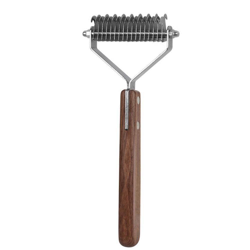 Large 2-Sided Undercoat Rake for Dogs & Cats Pet Grooming Dematting Brush β image 4