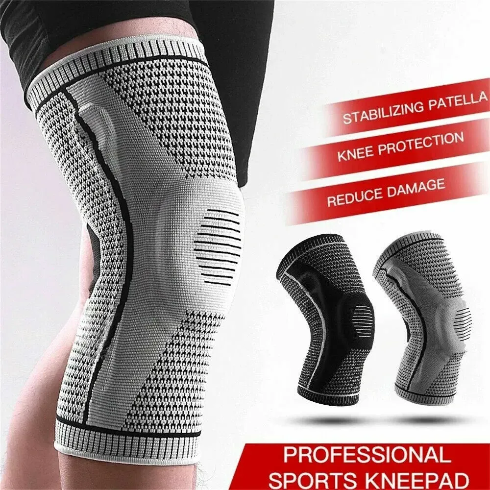 Silicone Knee Compression Sleeve in Gray for Arthritis Support, Size XL — image 5