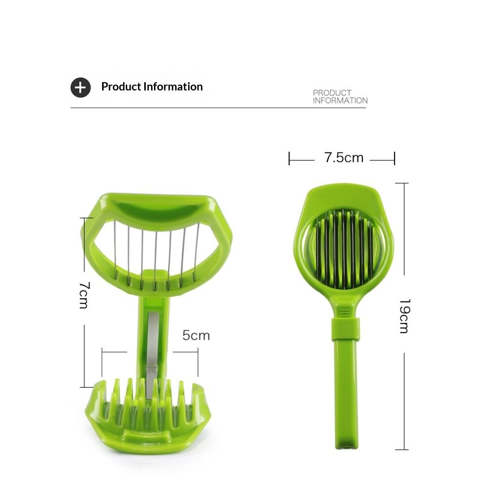 2pcs Egg Cutter, Hard Boiled Eggs Slicers Handheld Fruit Divider Vegetable Slicing Tool for Mushroom Strawberry Cherry Tomato Kiwi Kitchen Gadgets(Green) — image 5