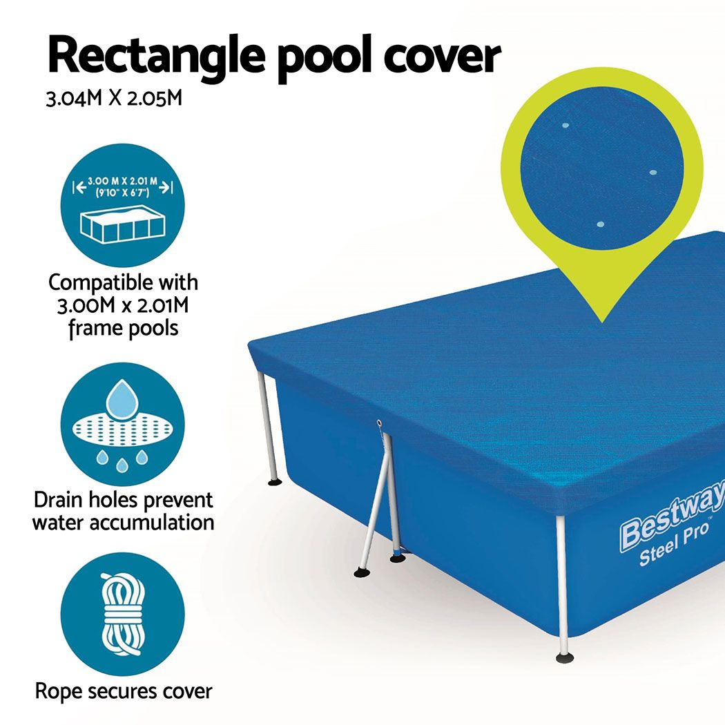 Bestway Pool Cover 58106 Fits 3x2.01m Above Ground Swimming Pool PE Blanket โ image 5