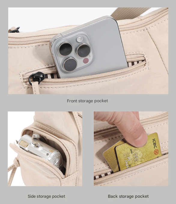 Green Chic Lightweight Multi-Pocket Oxford Crossbody Bag - Waterproof Retro Shoulder Bag for Women โ image 4