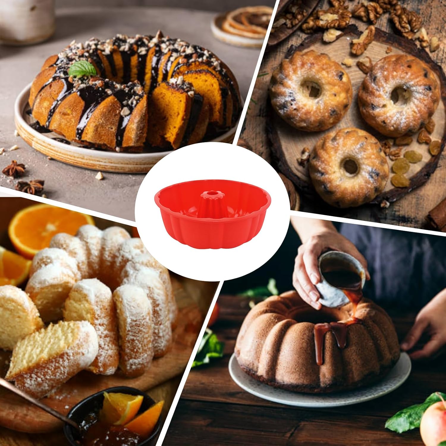 2 Pack Silicone Cake Pan Nonstick — image 5