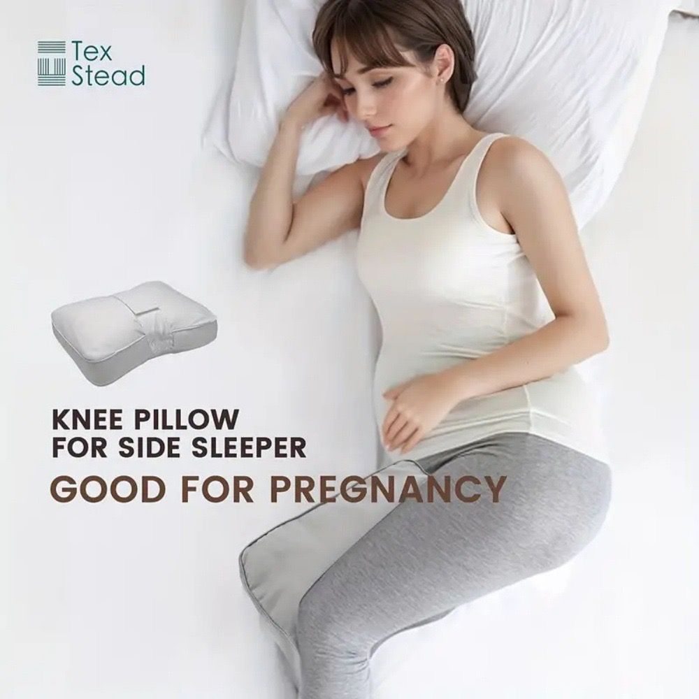 Sleeping Knee Pillow with Adjustable Strap – Contoured Leg Pillow for Side Sleepers, Pregnant Women, and Neck Support, Breathable Fabric Cover with — image 5