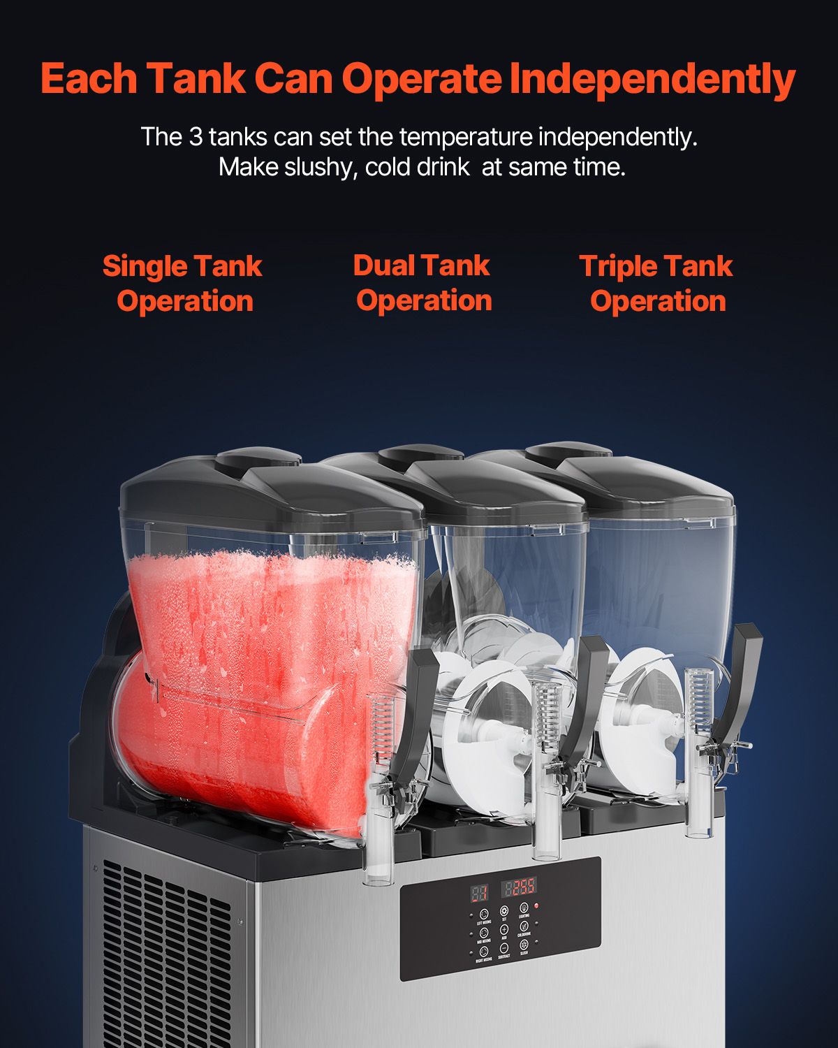 12Lx3 Tank Commercial Slushy Machine Margarita Smoothie Frozen Drink Maker — image 5