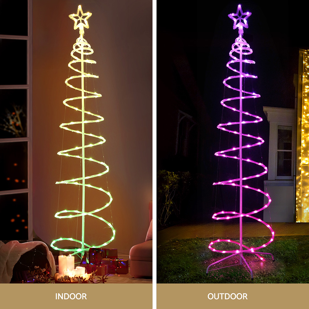 Jingle Jollys Christmas Tree 1.8m 100 RGB LED Rope Lights Xmas Trees Decoration — image 5