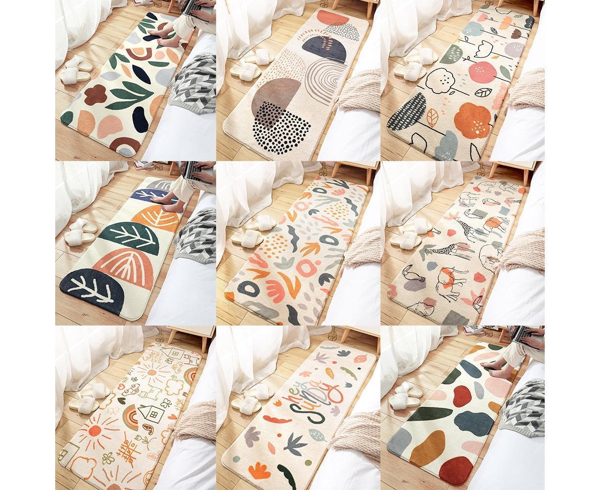 Floral Print Anti Slip Carpet Floor Mat Rug Cushion Bedroom Living Room Decor-60*160cm โ image 3