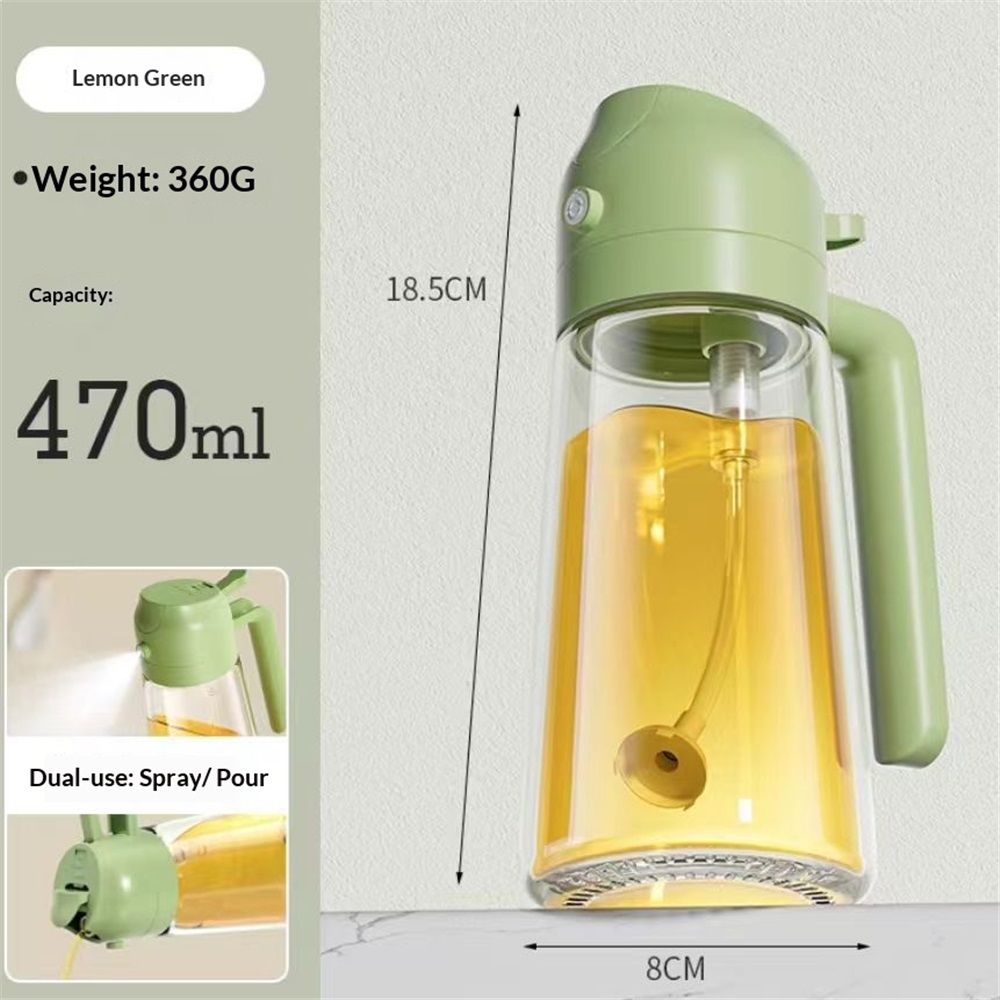 2 in 1 Glass Oil Sprayer & Dispenser, Premium Olive Oil Dispenser Bottle for Kitchen, Food-grade Oil Spray Bottle for Cooking, Air Fryer, Frying, BBQ โ image 2