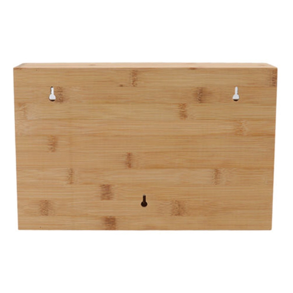 3 Grids Bamboo Food Wrap Dispenser Cutter Foil Cling Film Storage Holder Box Kitchen โ image 3