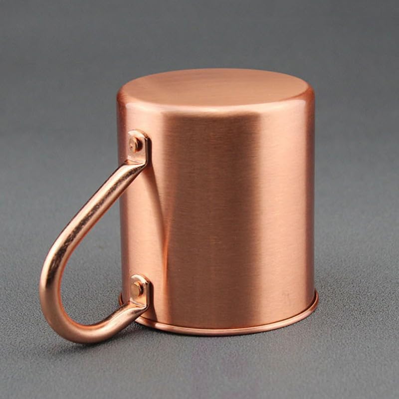 Moscow Mule Mug Pure Copper Without Inside Liner, Sports Straight Cup Handle for Cocktail Coffee Beer Milk Water โ image 4