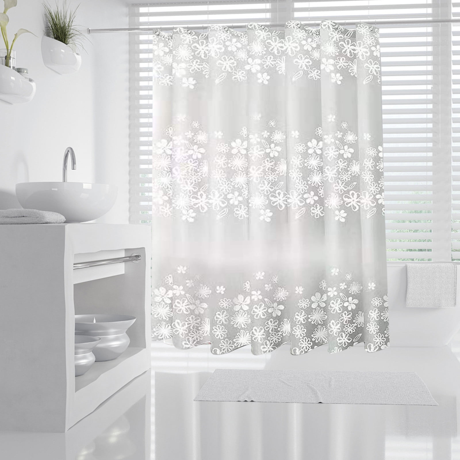 Shower Curtain, 31.5 × 71 Inch Shower Curtain Liner, Waterproof Plastic Shower Liner, Cute Lightweight Shower Curtain for Bathroom 47.2 × 71 in H — image 6
