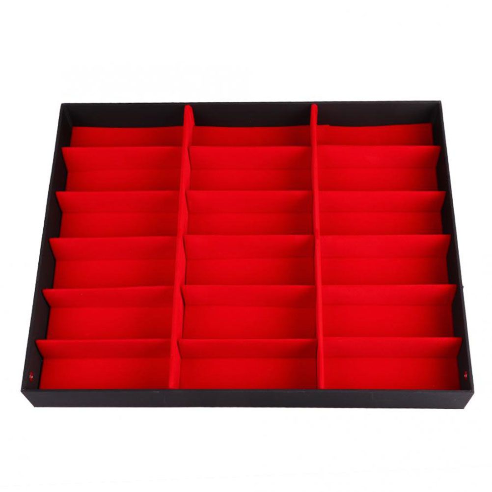 18 Grids PU Leather Eyeglass Glass Display Storage Cases Folding Cover Sunglasses Box Organizer Holder — image 4