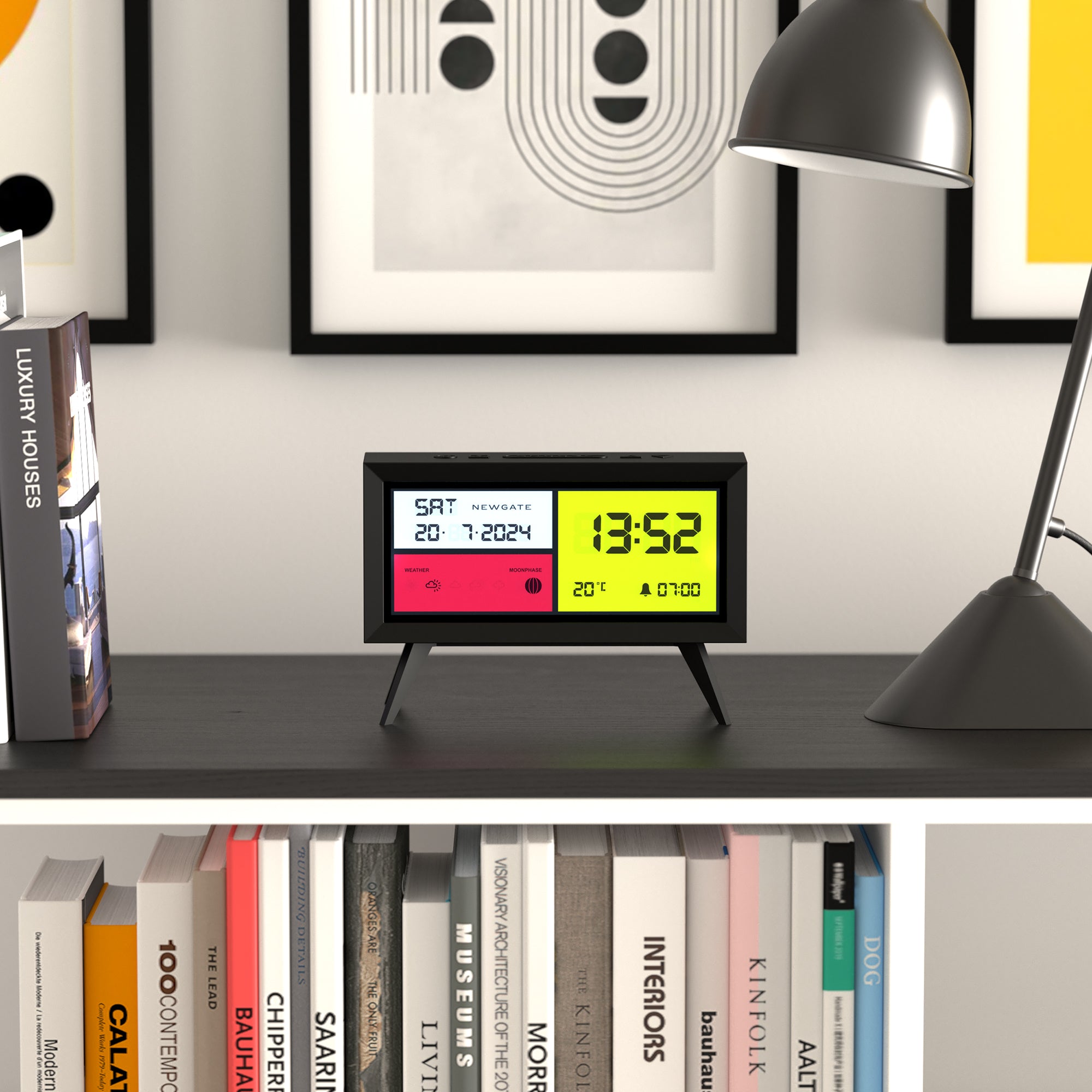 Newgate Spectronoma Lcd Alarm Clock Matte Black — image 3