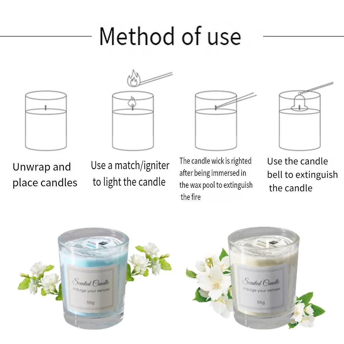 4Pcs Aroma Candles Smokeless Glass Scented Candles Gift Set for Relaxation โ image 4