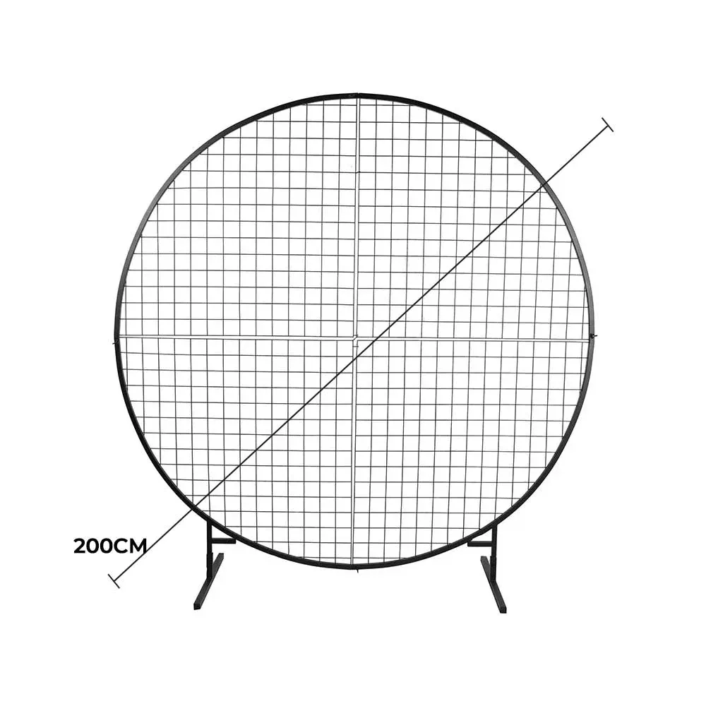 Sturdy Circular Flower Wall / Event Stand 200cm Diameter (Black Frame) — image 2