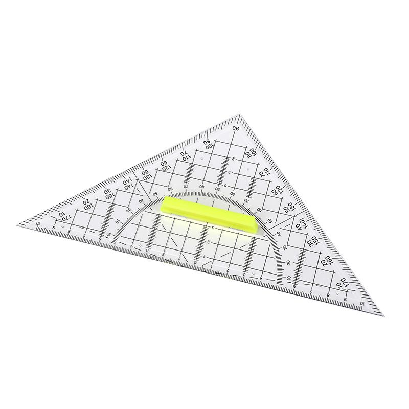 Triangular Ruler for Crafts -Triangular Geometry School Ruler Drawing Tools, Drawing Tool with Clear Protractor for Geometry(2pcs) — image 4