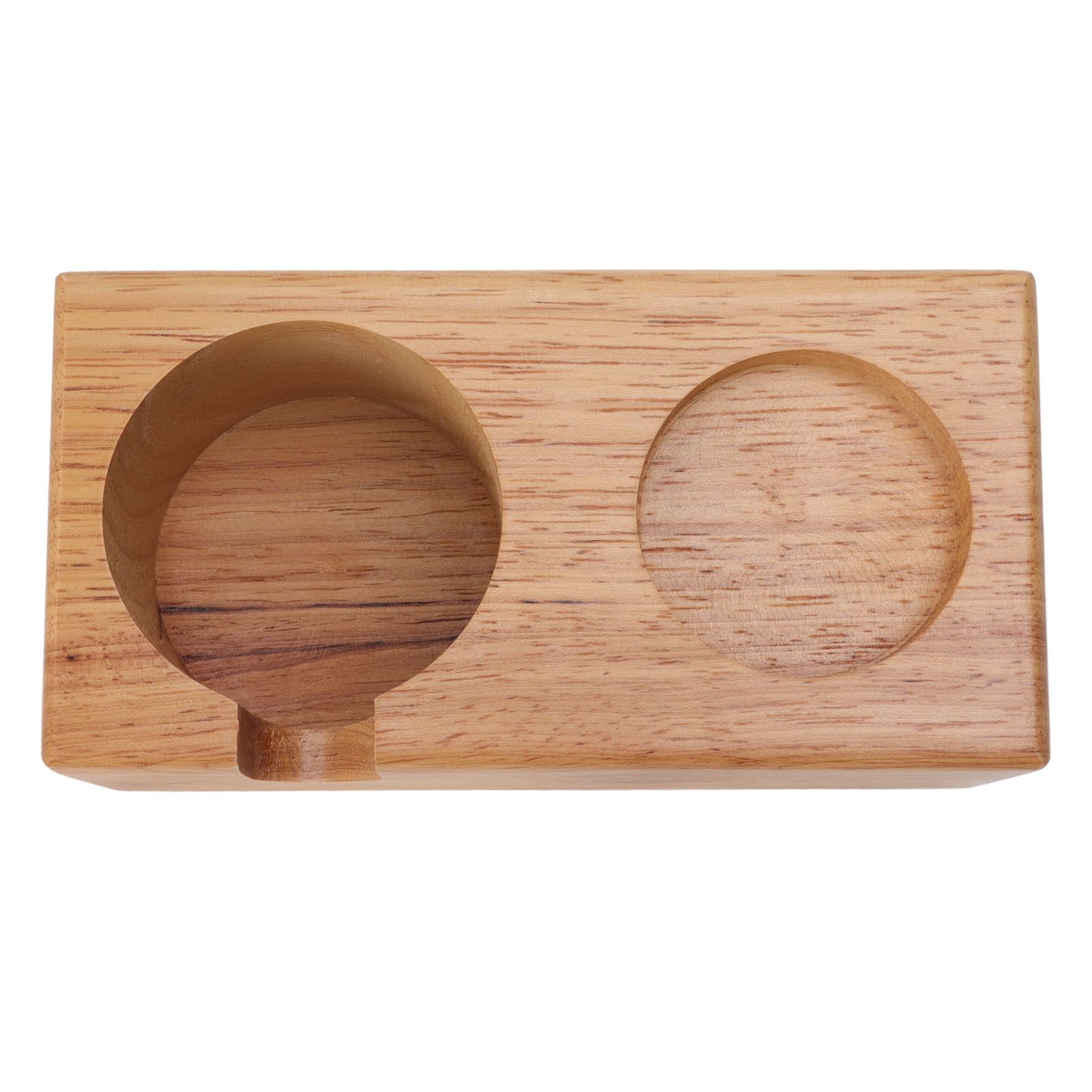 Wooden Coffee Protafilter Stand Holder Coffee Tamper Holder Stand Tamping Station Burlywood โ image 2