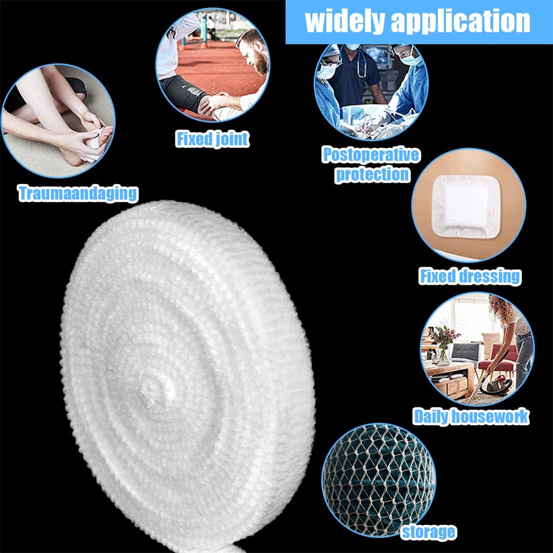Tubular Bandage Elastic Net Bandages 7M Tubular Gauze Breathable Wound Dressing Wrap Retainer Stretch Bandage Support — image 5