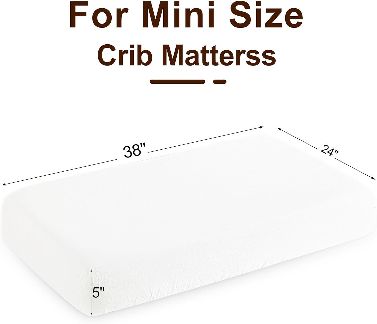 2 Pack Muslin Cott Mini Crib Sheets, Soft and Breathable Double Layer 24 × 38 Baby Crib Sheets for Mini Crib and Toddler Mattresses, Boys, Girls, Unisex — image 6