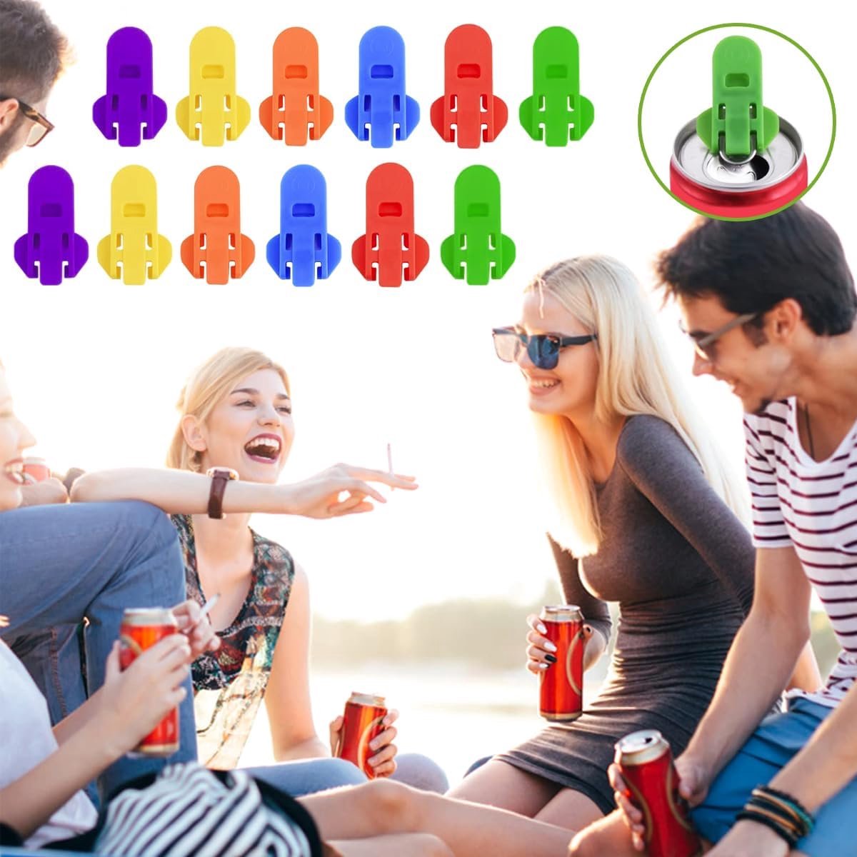 12-piece Getränkedosenöffner-Set – from Plastic – supplied for Cola, Beer, Fresh Drinks, Lemonade usw., single Dosenöffner — image 5