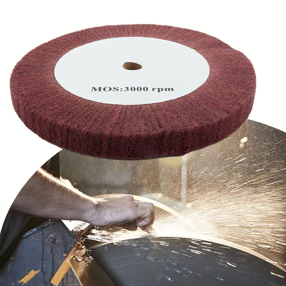 4”~12“ Nylon Fiber Flap Polishing Wheel Disc Non-Woven Abrasive Buffing 320-Grit 125Mm Smile Home 125Mm — image 4
