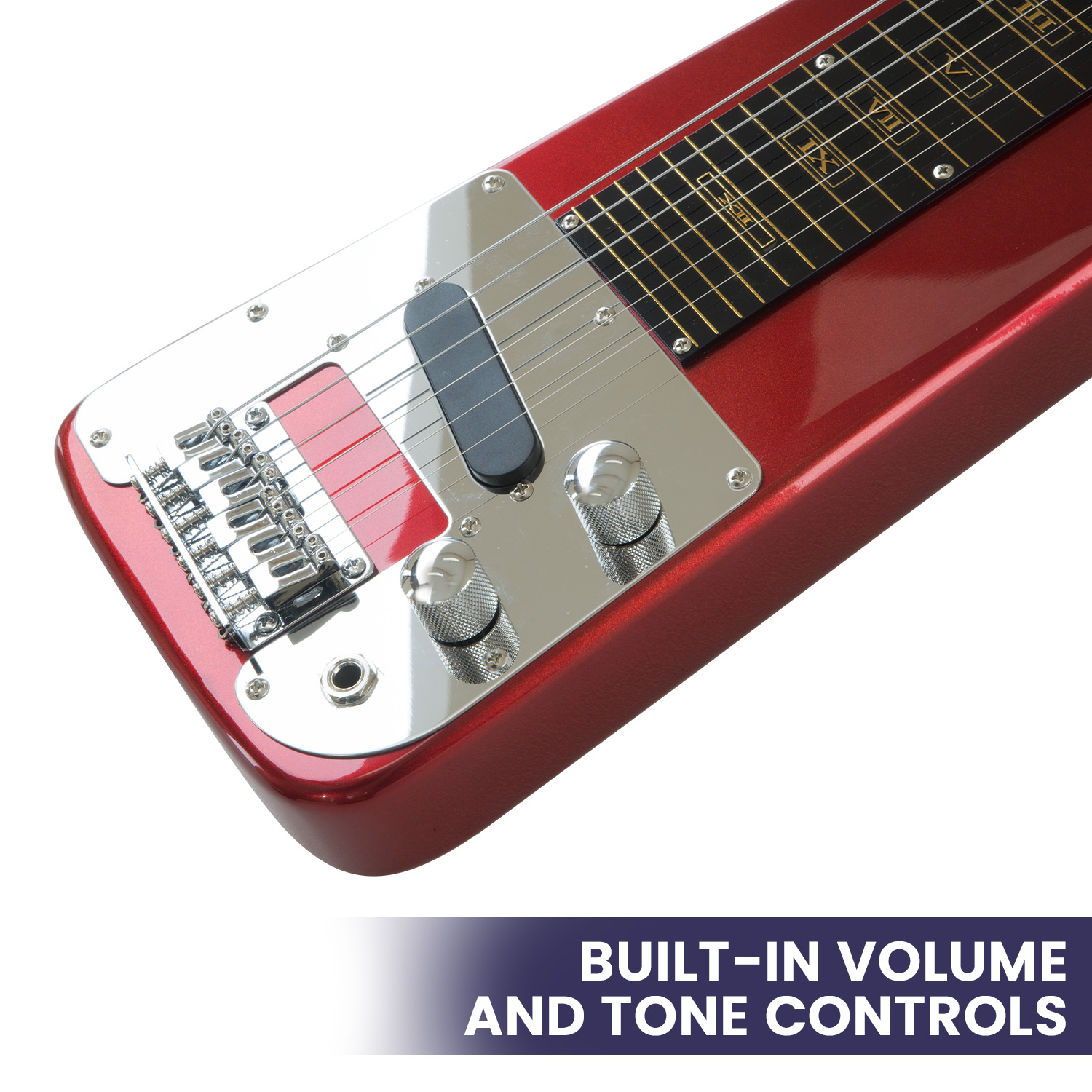 Karrera 6-String Steel Lap Guitar - Metallic Red — image 5