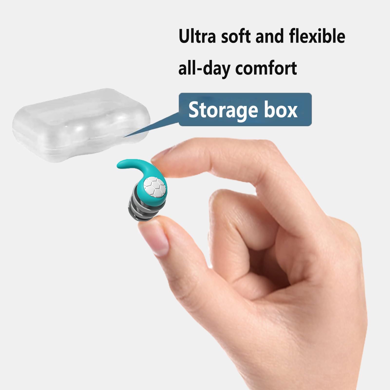 Ear Plugs for Sleeping Noise Cancelling Silicone Ear Plugs for Swimming, Soft Waterproof Ear Plugs for Sleeping, Quiet Studying โ image 4