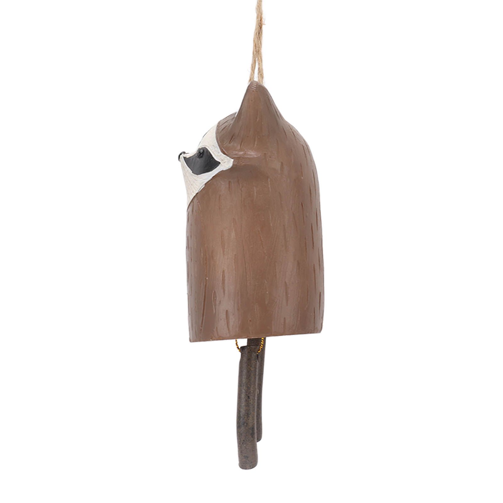 Rustic Hanging Animal Wind Chimes Resin Hand Made Natural Garden Decoration for Gardens Backyards Trees Yards D Red Panda — image 3