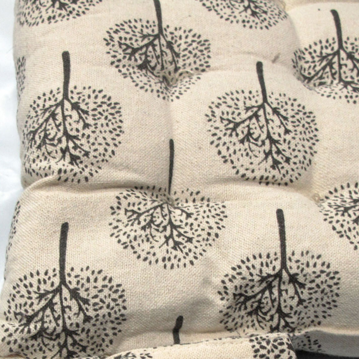 Lylac Homewares Tree of Life Set of 2 Cotton Chair Pads Dark Grey โ image 3