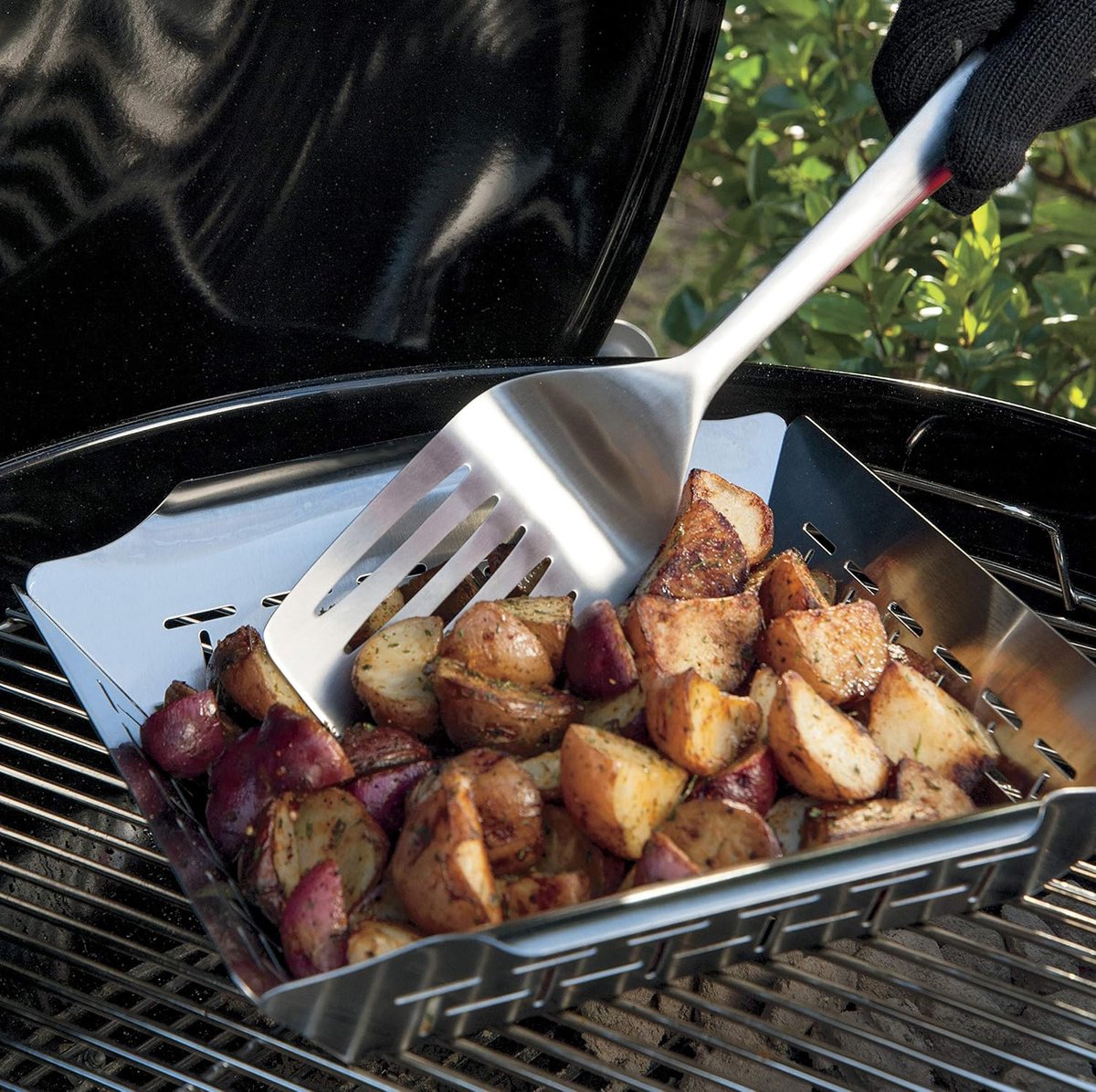 Professional Grill Basket - High-Quality Baking Trays - Barbecue Pans - BBQ Grill Basket - Optimal Heat Distribution - Practical - Durable - Grilled Vegetables — image 4