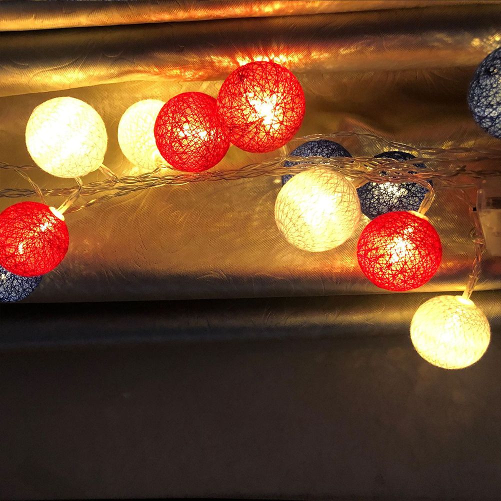 4th of July Decoration Lights 3 Meter 20 LED Independence Day String Lights with Red White Blue Balls Patriotic Patio Light for Patio Party Holiday Decor โ image 5