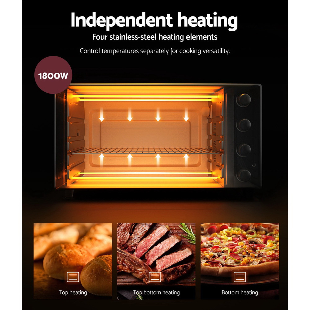 Devanti 45L Convection Oven Electric Fryer Ovens 1800W โ image 5