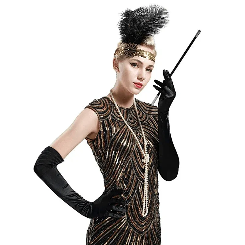 Elegant Long Satin Opera Gloves for Prom Party Wedding Costume or Formal Dress - Silver — image 6