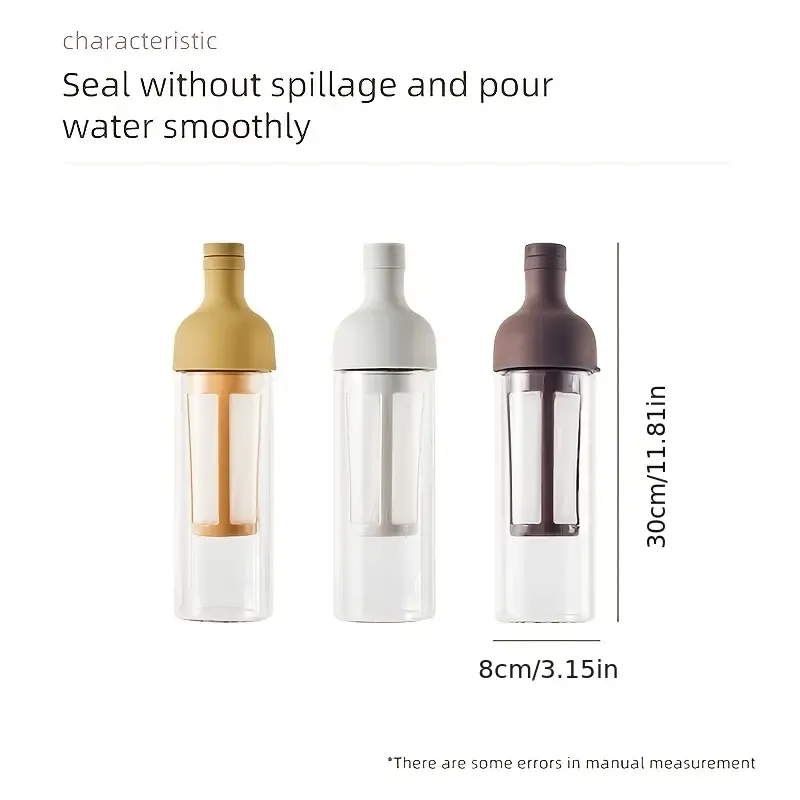 High Borosilicate Glass Cold Brew Carafe – Extreme Hot & Cold Resistant, Leak-Proof with Fine Filter for Iced Coffee & Tea, Fridge-Door Friendly, Ideal for — image 6