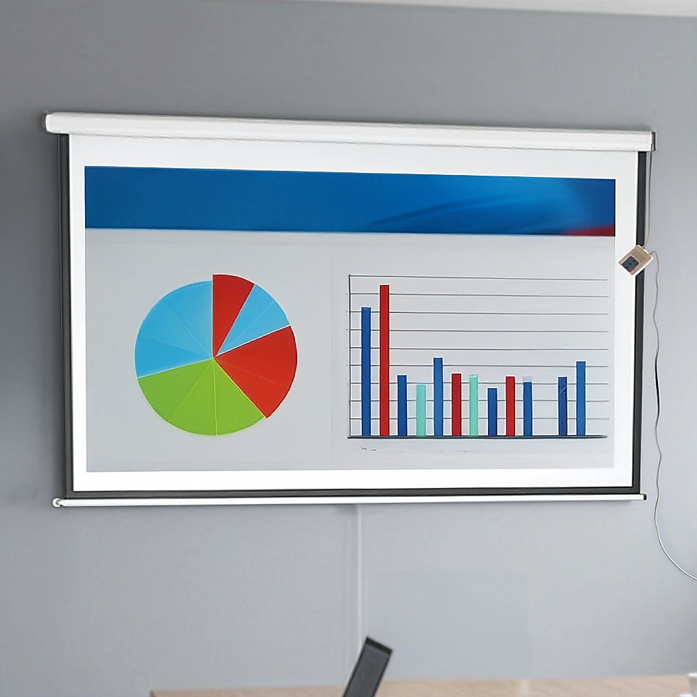 100" Electric Motorised Projector Screen TV +Remote — image 5